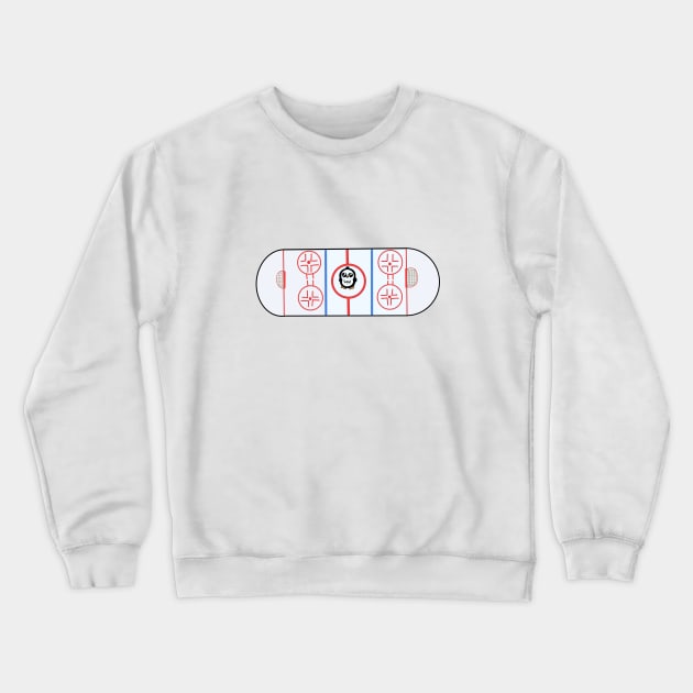 Penguin Hockey Rink Crewneck Sweatshirt by Cooper Design Co